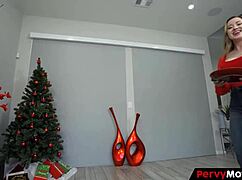 so this pervy stepmom is all about getting that jizz from her stepson while lactating on the couch