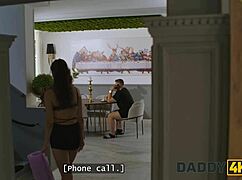 I watched this daddy4k young skinny girl show her boyfriend's stepdaddy the real deepthroat.