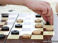 hey teens get analyzed with strip checkers leading to close up anal fingering and fucking