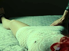 Milf Tied Up, Hands And Feet Bound, Vibrator Used On Shaved Pussy Until Orgasm