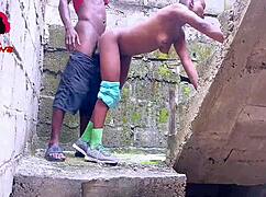 sexy girl teases then fucks her neighbor boyfriend in the empty building