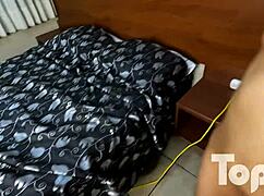 in this homemade casting interview peruvian latina erika rides cowgirl for anal creampie orgasm in pov view