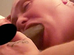 a casual bedroom encounter turns into deepthroat gagging on big black cock for the midget lover