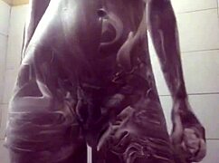 narrative of a solo session where i get all soapy in the shower focusing on my tight wet areas during homemade masturbation