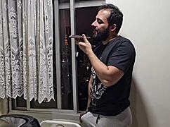 blonde fitness woman rides big clit in casual meet