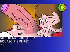 On the couch 3 - flashing comedy with milf on sofa.