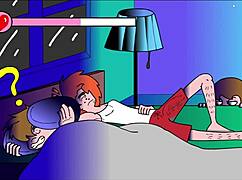 On the couch 3 - flashing comedy with milf on sofa.