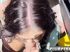 Huge Tit Latina Milf Sucks Stranger Dick In Car Outside Laundry