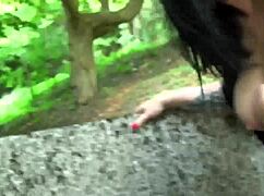 pamela fucks and squirts on the street in public