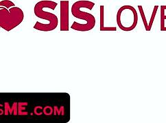 Teen stepsis fucks in POV with big tits