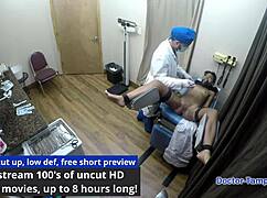 Minnie Rose uses vibrator, gives blowjob, creampie in latex gloves