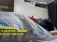 wife gives blowjob to husband's boss in hidden camera humiliation