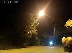 Watch this blowjob on the street with police nearby