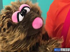 oh man that blonde milf and teen 18+ get free used in a ffm threesome on sesame street movie set with deepthroat face fucking...