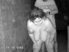 hidden camera captures stepmom fucking stepson in alleyway