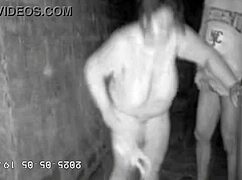 hidden camera captures stepmom fucking stepson in alleyway