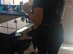 Maid In Leggings Gets Money For Sex