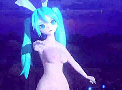 هاتسون ميكو مشروع ديفا الأجنبي مود عاري يكشف زي أرنب عاري كامل بثدي ومؤخرة كبيرة.