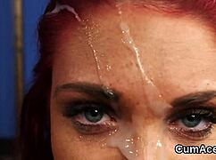 Wicked Honey Receives Jizz Facial While Swallowing Sperm