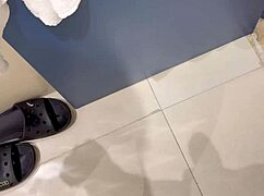 Horny Bodybuilder Showers with Monster Cock in Bathroom?