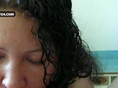 i, the pov viewer, enjoy sensual oral from young 18+ chubby brunette cumslut ending in facial