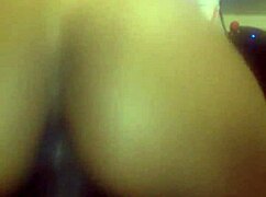 Teen slut rides huge black cock for creampie.