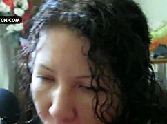 i, the pov viewer, enjoy sensual oral from young 18+ chubby brunette cumslut ending in facial