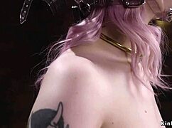 Alt pale slave ass whipped in dungeon with hardcore bondage and pain