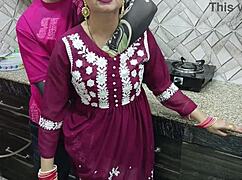 Indian bhabhi gets fucked hard by devar in kitchen