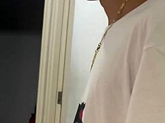 caught her bathing and went down on her pussy!