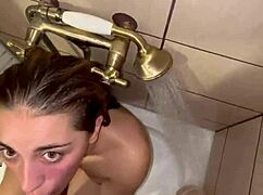 This pretty slave gets teased with rough choking and a wet golden shower 💦