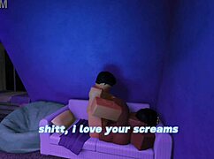 Min ebony kæreste kalder på anal straf med monsterpik