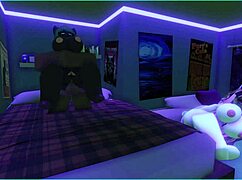 Viper fucks candy and her demi-human kittens