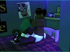 Viper fucks candy and her demi-human kittens