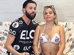 Annie Marin appears in the preview of the spicy room during her cute Colombian casting interview.