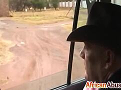 oh man, i can't believe this sexy ebony chick is givin' that joy ride oral service in the car, like ridin' and suckin' with her friend--uh, interrac... wait, interacial vibes