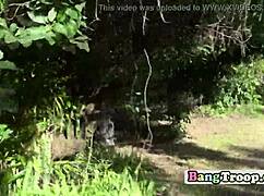 gay soldiers sneak in blowjobs and group sex outside the camp