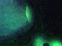 Tattooed babe strips in shower, clothes ripping.