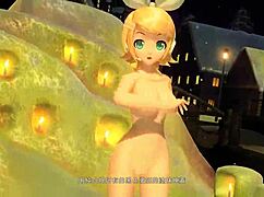 hey, you think kagamine rin as a snowman in project diva looks hot with that full nude mod on her big ass and tits?