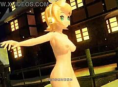 hey, you think kagamine rin as a snowman in project diva looks hot with that full nude mod on her big ass and tits?