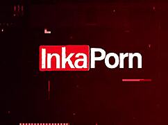 Angela, the curvy ebony Colombian with big tits and huge ass, strips naked in her outdoor casting interview.