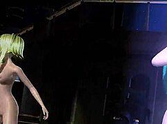 hatsune miku and gumi strip down completely in this project diva nude mod for full exposure