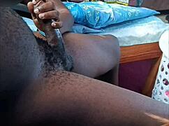 african amateur couple in sheer outfit with big cumshot