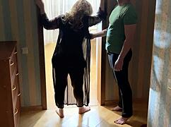 i blocked the room so my stepson couldn't pass and got his cock in my ass and mouth