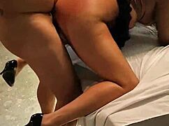 Domineering husband shares slutty wife with friend