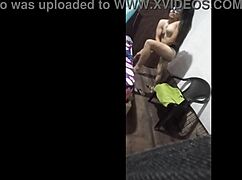 Wife bent over, fucked doggystyle by neighbor's big cock in homemade video