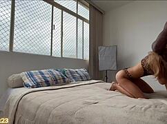 Big black guy fucks skinny hot amateur with rimjob and teasing