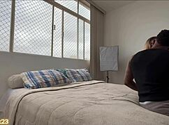 Big black guy fucks skinny hot amateur with rimjob and teasing