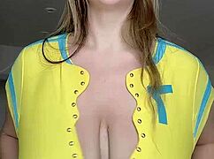 I'm getting ready to be all wet for you with my big natural tits