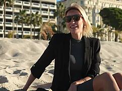 Anouk excited for first filmed anal with big tits